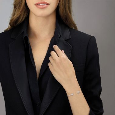 Bracelet Messika My Twin Skinny Toi & Moi en or jaune et diamants 0,30 carat