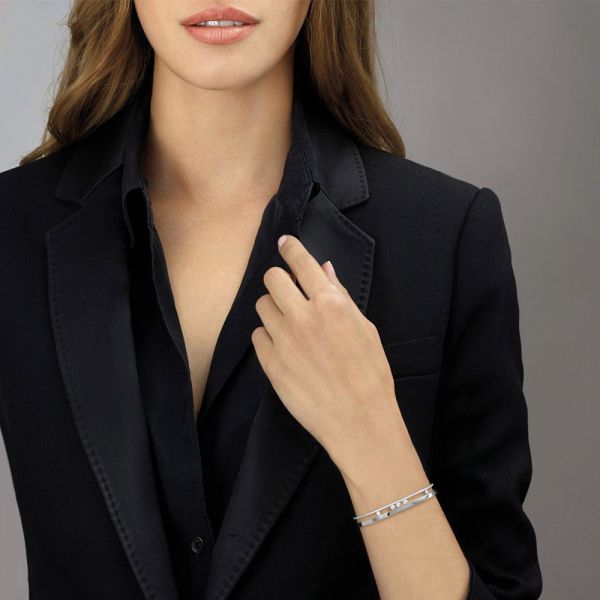 Bangle Messika Move Romane en or rose et diamants