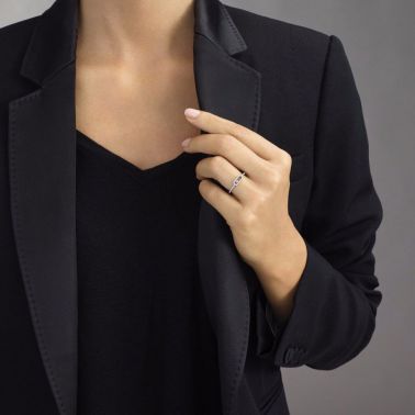 Bague Messika Move Uno Pavée en or blanc et diamants