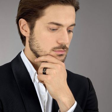 Bague Messika Move Titanium black diamant noir