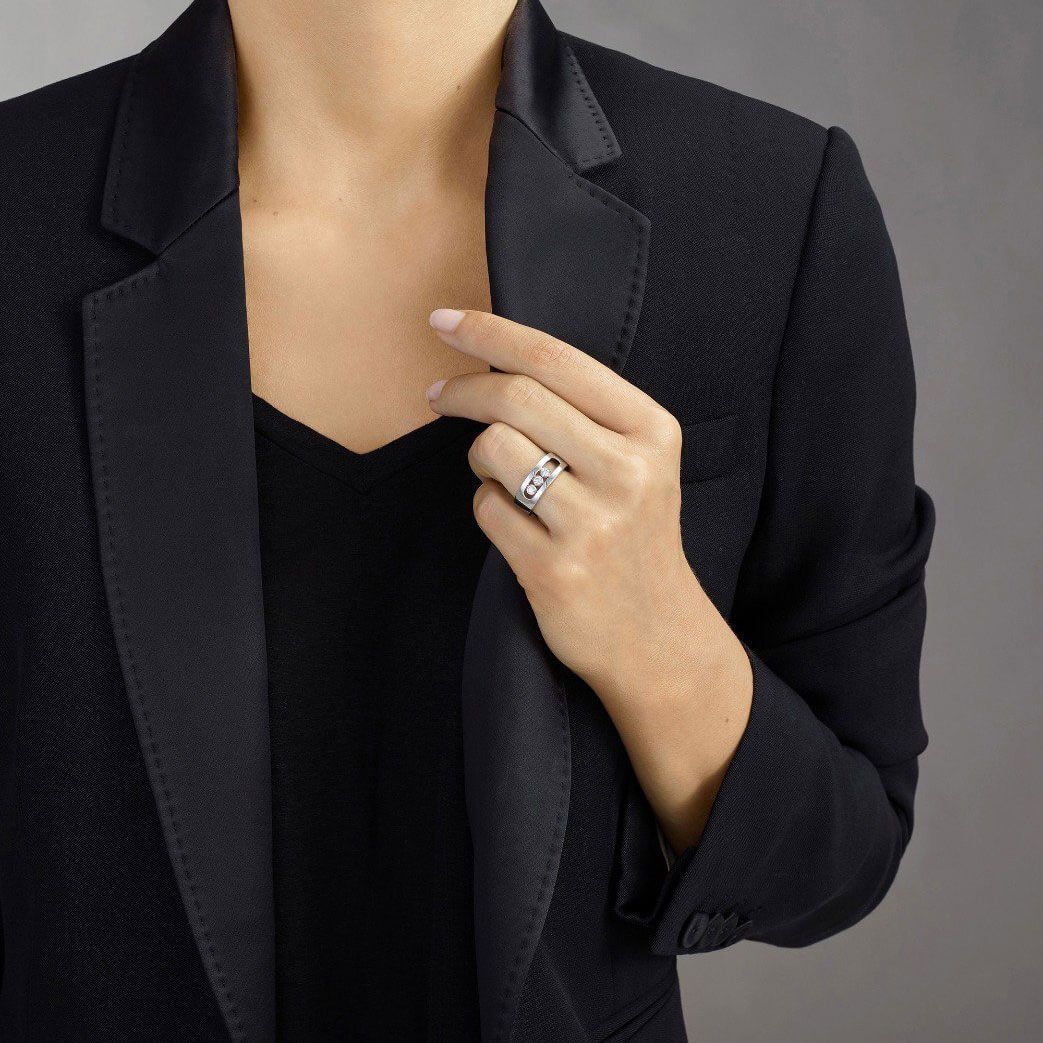 Bague Messika Move Joaillerie S en or blanc et diamants
