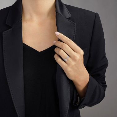 Bague Messika My Twin Toi & Moi en or rose et diamants 0,15 carat