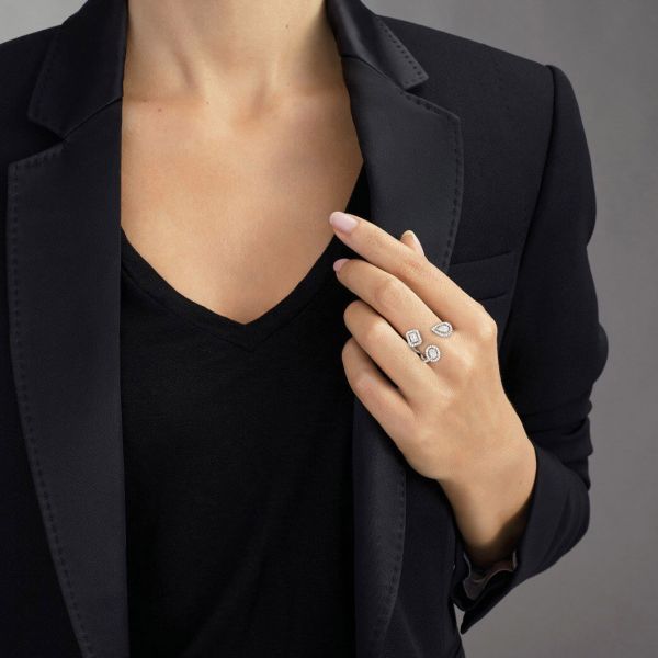 Bague Messika My Twin Trilogy en or jaune et diamants