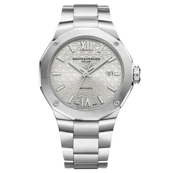 Watch Baume et Mercier Riviera automatic white dial steel bracelet 42 mm 10622