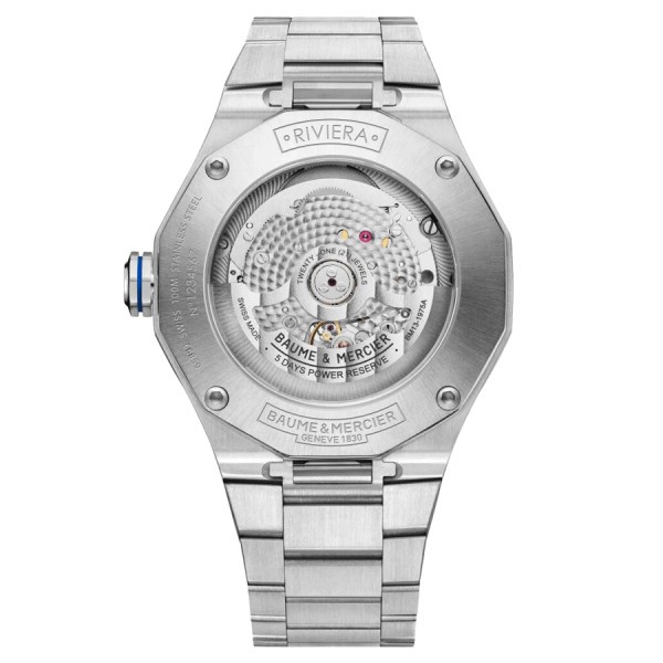 Watch Baume et Mercier Riviera automatic night blue dial steel bracelet 42 mm 10616