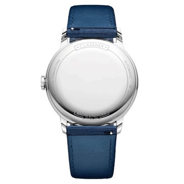 Watch Baume et Mercier Classima automatic grey dial blue fabric strap 42 mm 10608