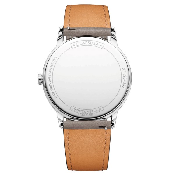Montre Baume et Mercier Classima quartz cadran vert bracelet cuir brun 42 mm 10607