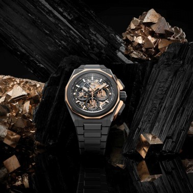 Montre Zenith Defy Extreme automatique cadran jaune bracelet acier 45 mm 87.9100.9004/03.I001