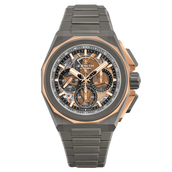 Montre Zenith Defy Extreme automatique cadran jaune bracelet acier 45 mm 87.9100.9004/03.I001