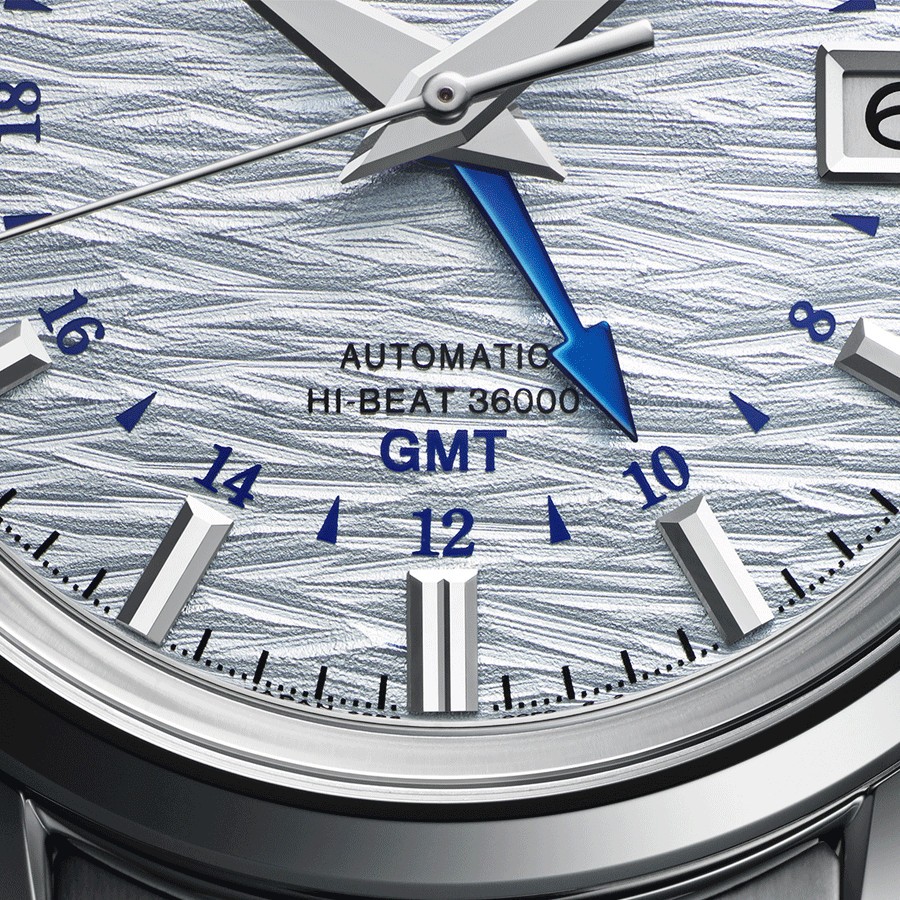 Montre Grand Seiko Elegance automatique cadran bleu bracelet acier 39,5 mm SBGJ249