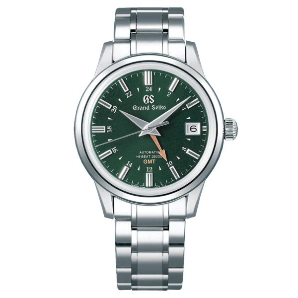 Grand Seiko Elegance mechanical watch with manual winding green dial steel bracelet 39,5 mm SBGJ251G
