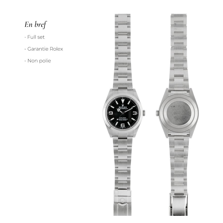 Montre Rolex Explorer Full Set 2019 Ref. 214270 39 mm 214270-0003