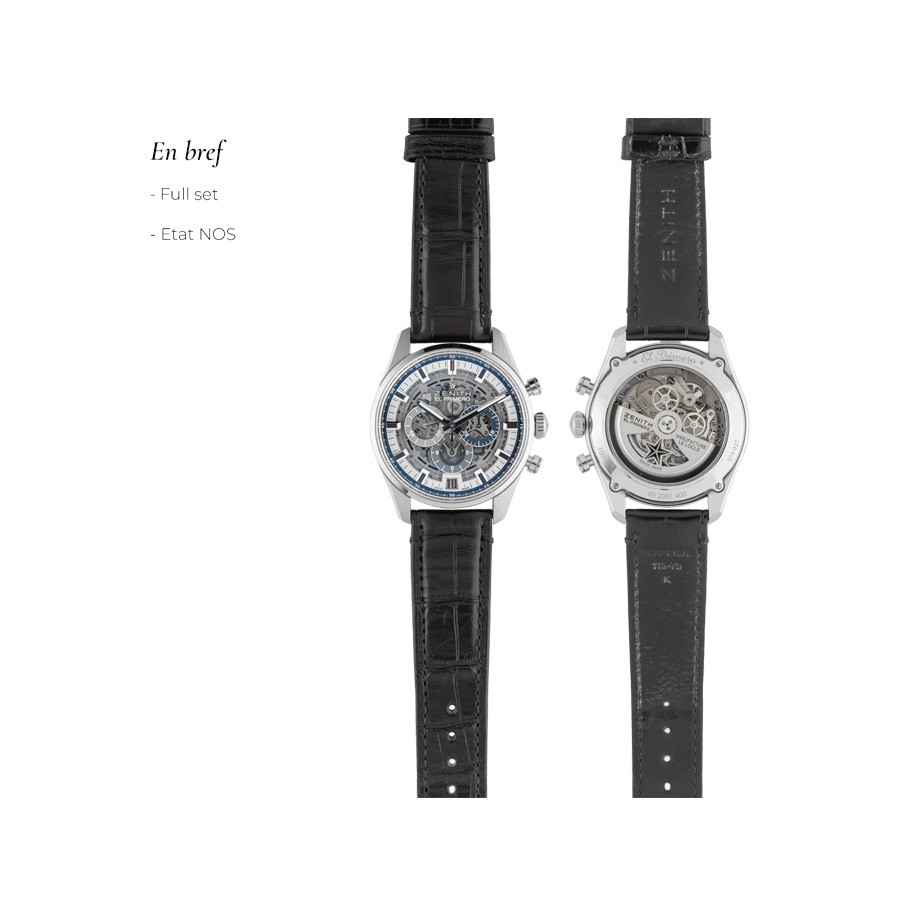 Montre Zenith Chronomaster El Primero Full Open Full Set 2019 42 mm 03.2081.400/78.C813
