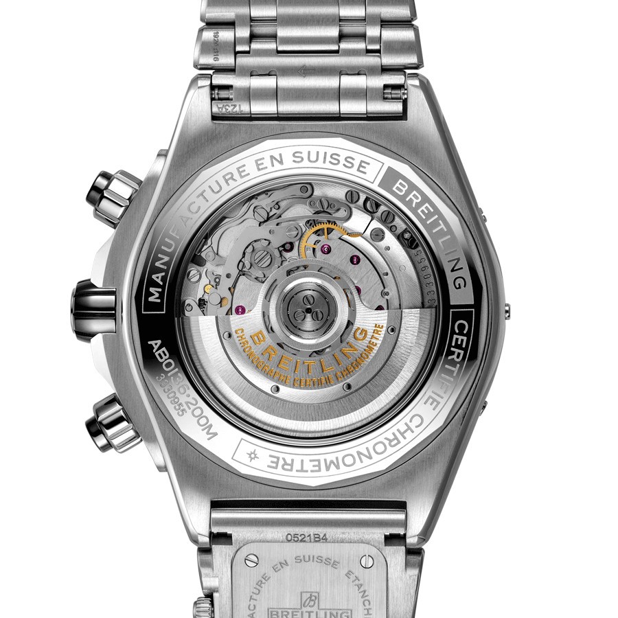 Montre Breitling Super Chronomat B01 UTC automatique cadran noir bracelet acier 44 mm AB0136251B1A2
