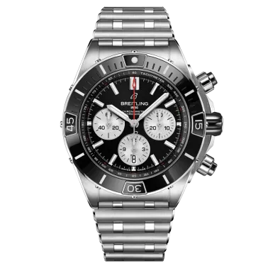 Montre Breitling Super Chronomat B01 automatique cadran noir bracelet acier 44 mm AB0136251B1A1