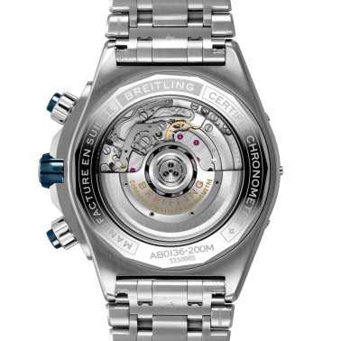 Breitling Super Chronomat B01 automatic watch blue dial steel bracelet 44 mm AB0136161C1A1