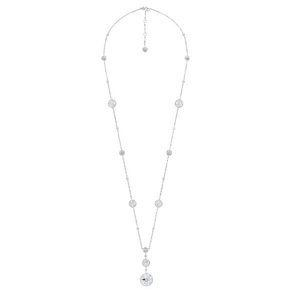 Long necklace Dior Rose Des Vents in white gold with diamonds and mother of pearl