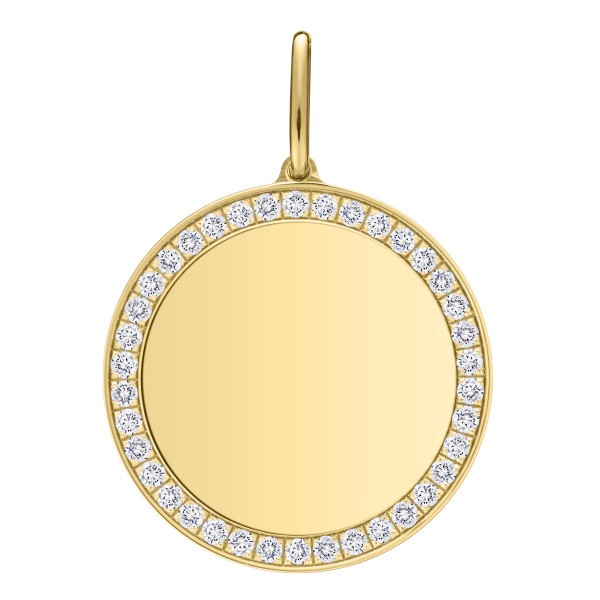 Medal Lepage Colette in yellow gold and diamonds