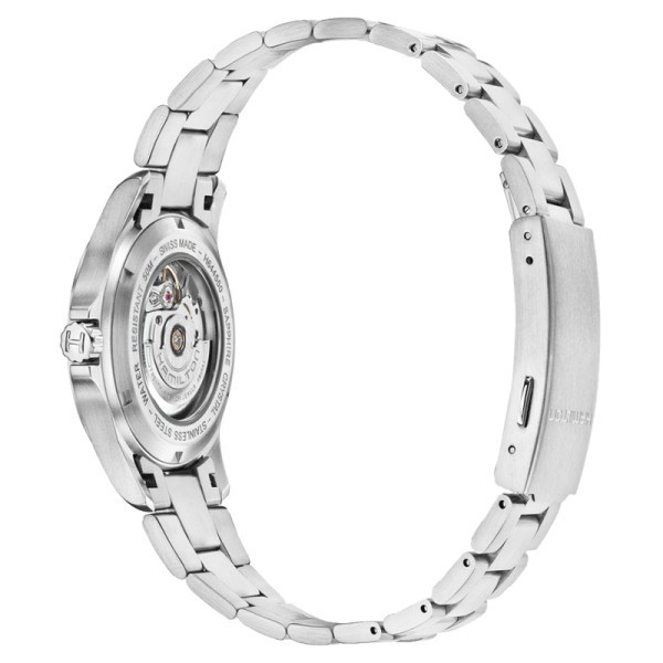 Montre Hamilton Khaki Field cadran noir bracelet acier 40 mm - SITE1