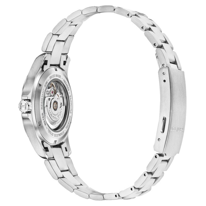 Montre Hamilton Khaki Field cadran noir bracelet acier 40 mm - SITE1