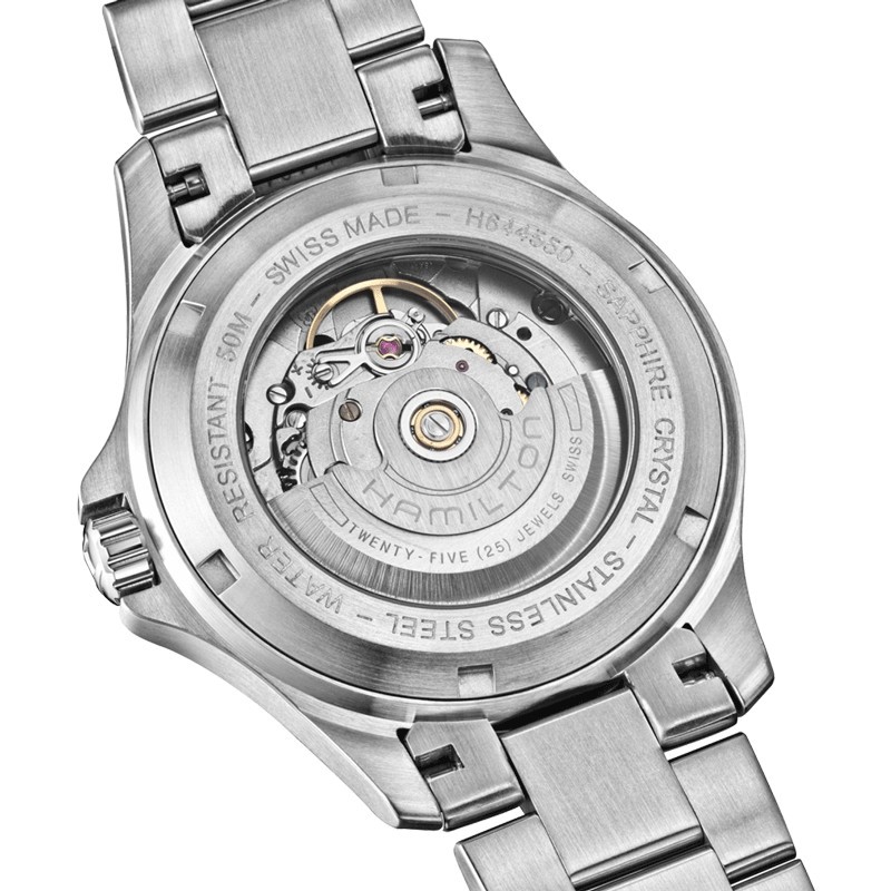 Montre Hamilton Khaki Field cadran noir bracelet acier 40 mm - SITE2