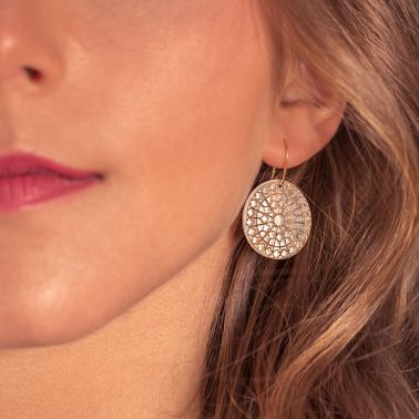 Chips Lepage Colette Notre Dame for earrings in mother of pearls