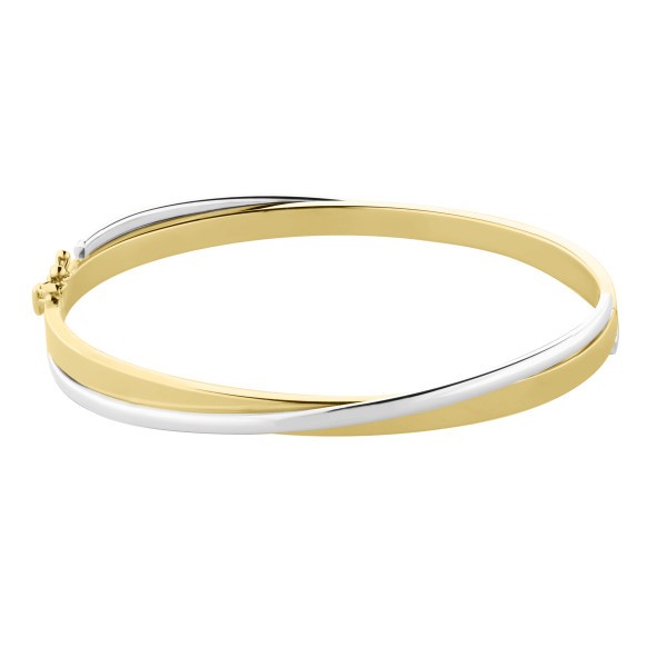 Bangle Les Poinçonneurs Bali in yellow gold and white gold