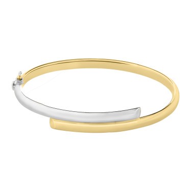 Bangle Les Poinçonneurs Cuba in yellow gold and white gold