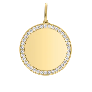 Médaille Lepage Colette en or jaune et diamants