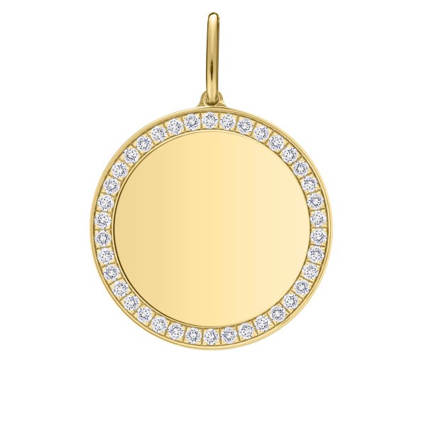 Médaille Lepage Colette en or jaune et diamants
