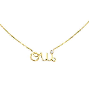 Collier Dior OUI or jaune et diamant  JOUI95007