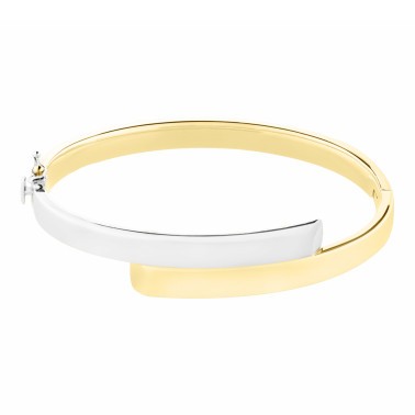 Jonc Les Poinçonneurs Porto en or jaune et or blanc 315.2G