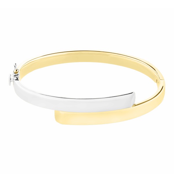 Bangle Les Poinçonneurs Porto in yellow gold and white gold