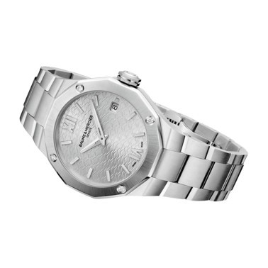 Watch Baume et Mercier Riviera quartz white dial steel bracelet 36 mm 10614