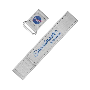 Omega NASA Speedmaster Moonwatch two-piece bracelet in grey VELCRO