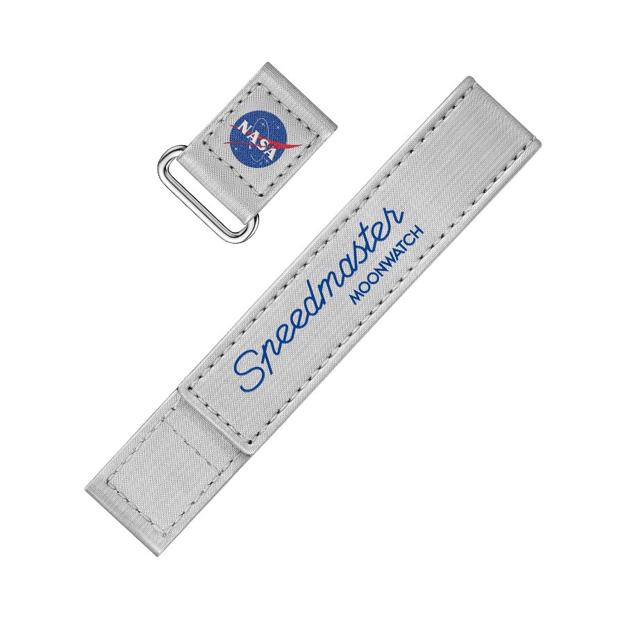 Omega NASA Speedmaster Moonwatch two-piece bracelet in grey VELCRO
