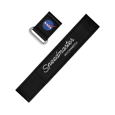 Omega NASA Speedmaster Moonwatch two-piece bracelet in black VELCRO