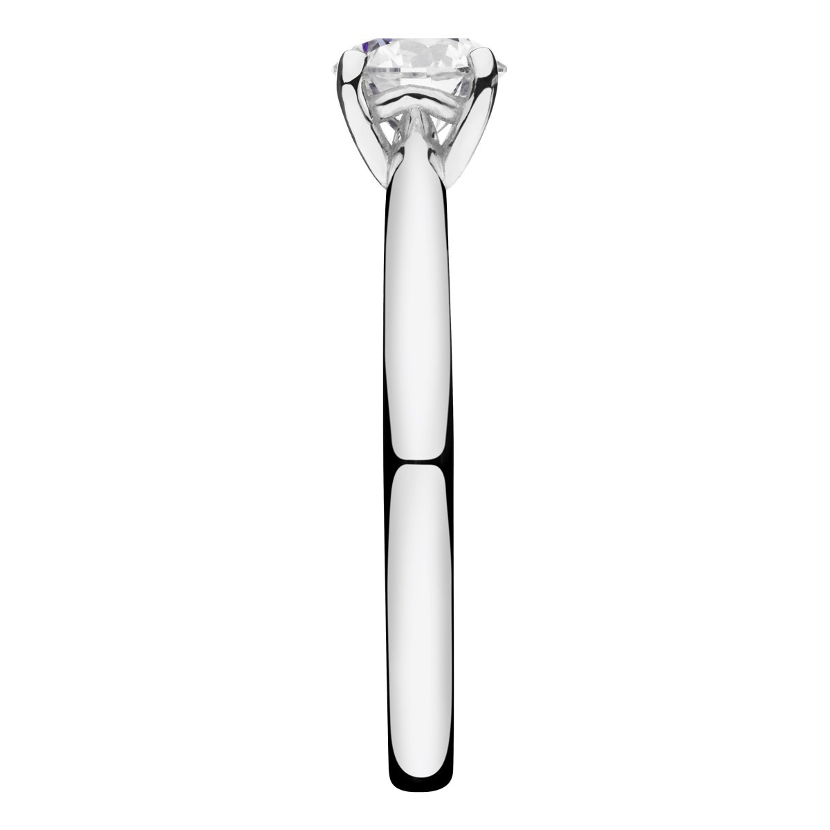 Solitaire Lepage Foudre en or blanc et diamant - LES12DG