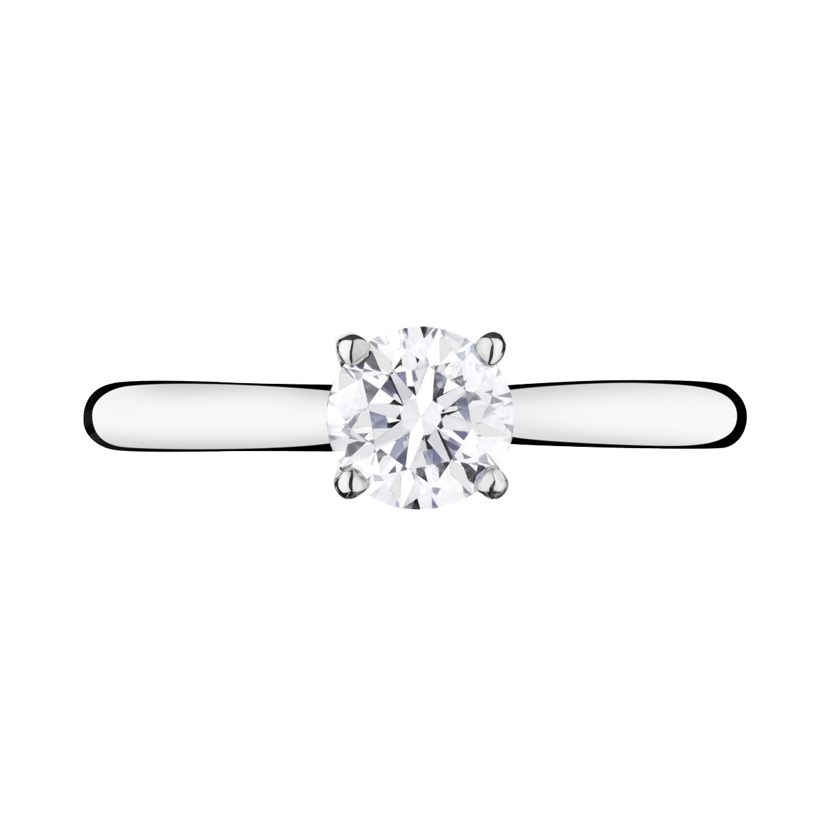 Solitaire Lepage Foudre en or blanc et diamant - LES12DG