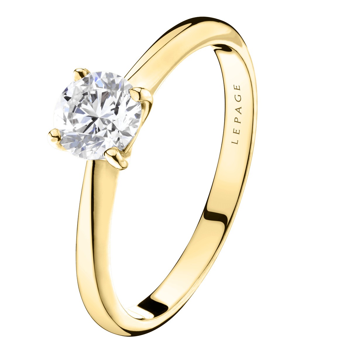Solitaire Lepage Foudre en or jaune et diamant - LES12DJ