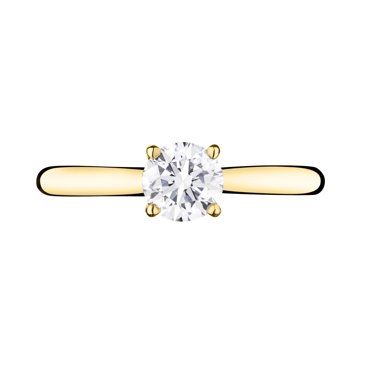 Solitaire Lepage Foudre en or jaune et diamant - LES12DJ