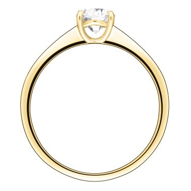 Solitaire Lepage Foudre en or jaune et diamant - LES12DJ