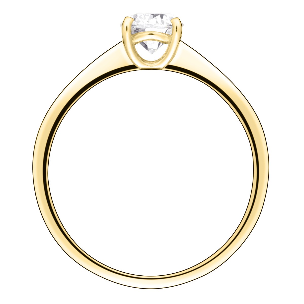 Solitaire Lepage Foudre en or jaune et diamant - LES12DJ