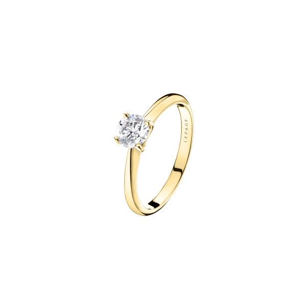 Solitaire Lepage Foudre en or jaune et diamant - LES12DJ