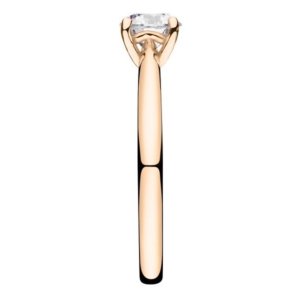 Solitaire Lepage Foudre en or rose et diamant