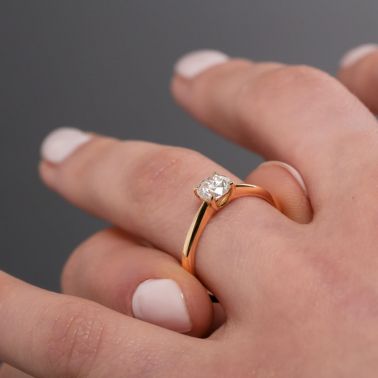 Solitaire Lepage Foudre en or blanc et diamant