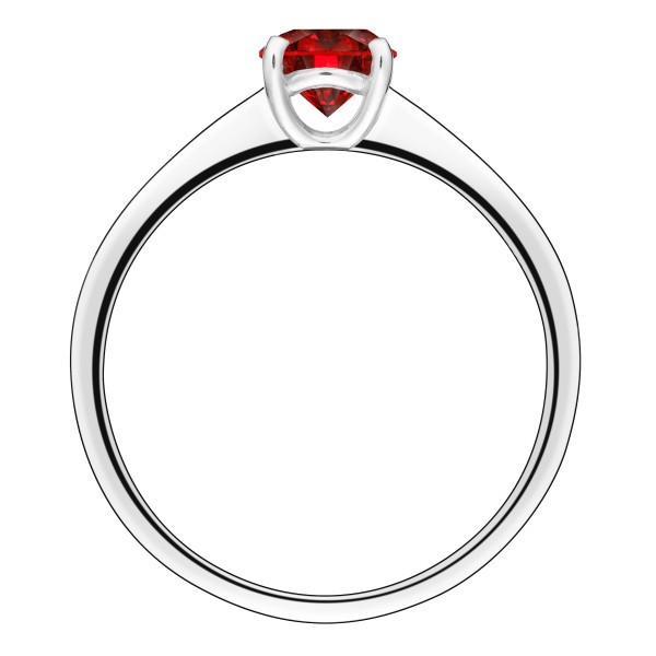 Solitaire Lepage Foudre en or blanc et rubis - LES12RG