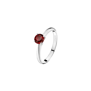 Solitaire Lepage Foudre en or blanc et rubis - LES12RG