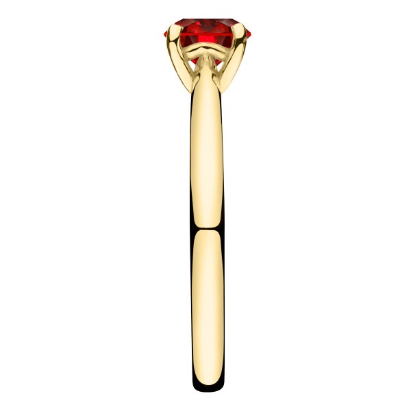 Solitaire Lepage Foudre en or jaune et rubis