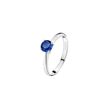 Solitaire Lepage Foudre en or blanc et saphir - LES12SG